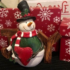 Christmas Rustic Snowman decor JOY